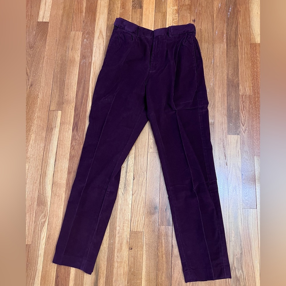 Lands' End Men's Corduroy Pants in Deep Plum